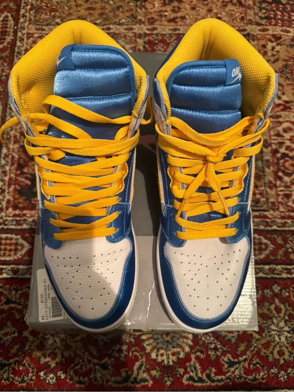 OMI KIY Reloaded Blue Yellow - Men's Blue & Yellow High-Top Sneakers by